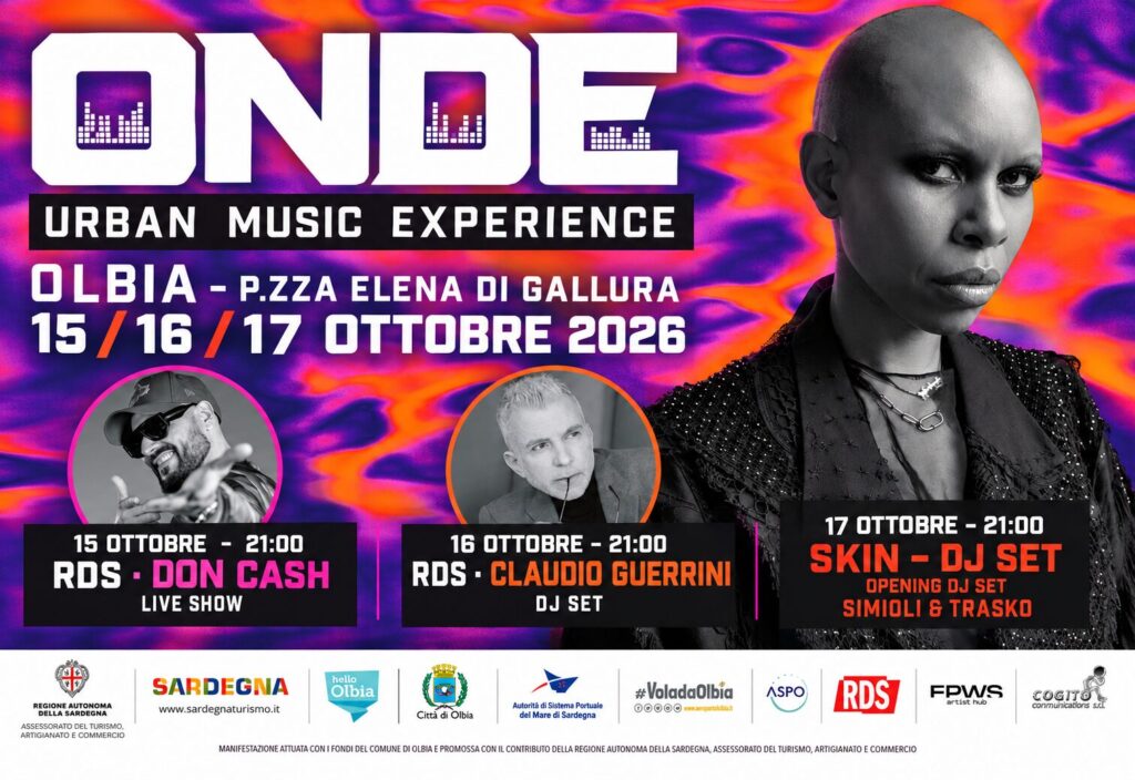 Poster musicale neon ONDE a Olbia